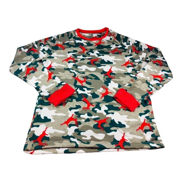 1307 Mens Sz Medium camo ugly Christmas flannel sleep top pajamarama - Picture 1 of 5